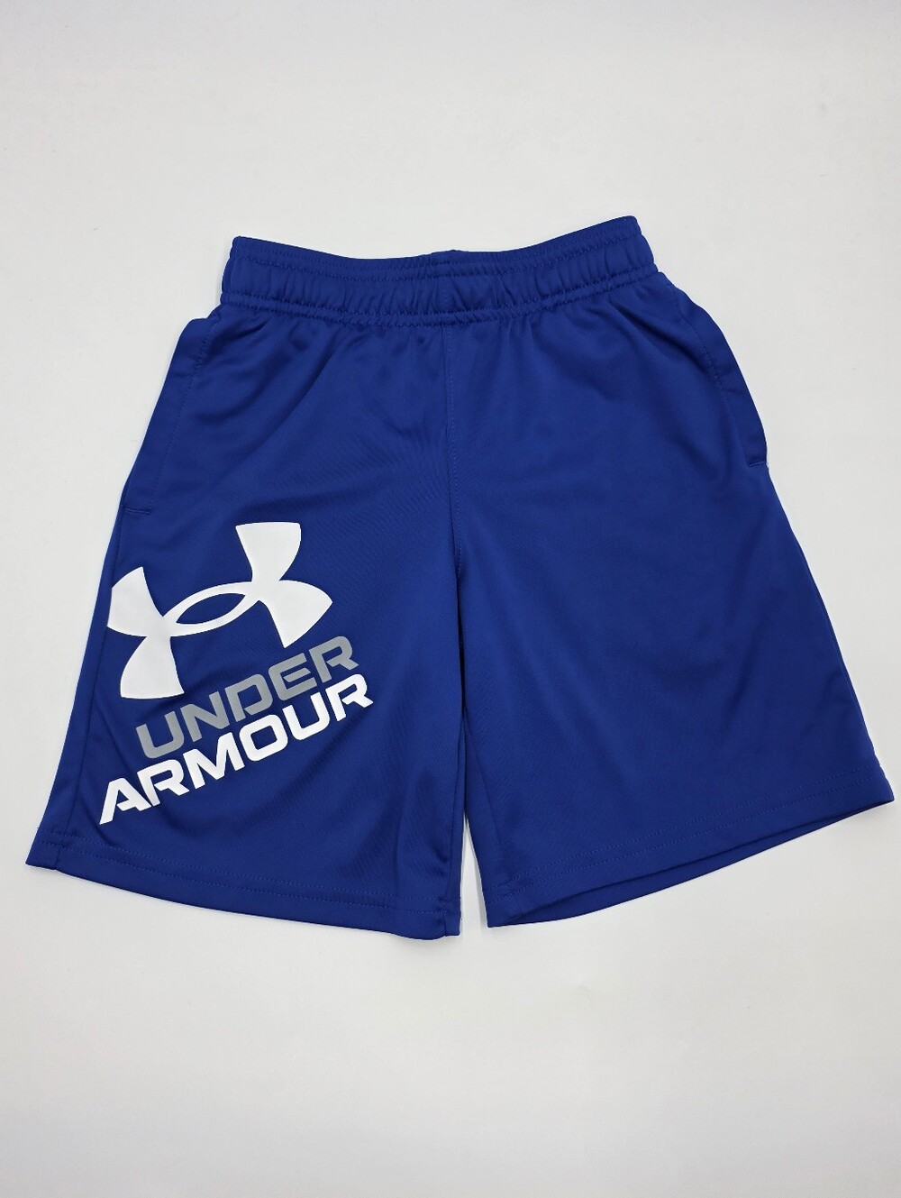 Under Armour boys' royal blue athletic shorts size XS